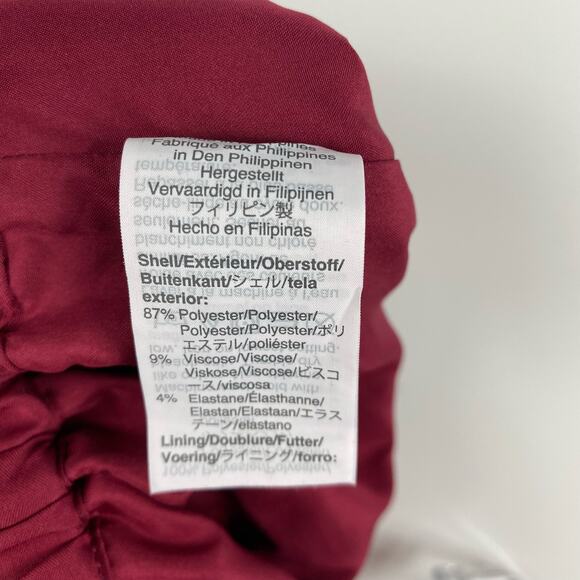 J Crew Maroon Ruffle Mini Skirt Flounce Skirt Womens Size 00 - Picture 7 of 11